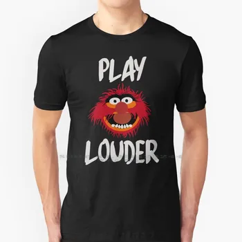 Play Louder T Shirt Cotton 6XL Барабанист на животински барабани Група Eletric