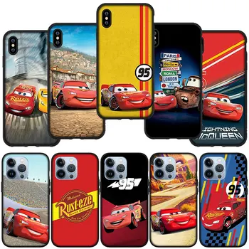 Red 95 Cars Lightning McQueen калъф за телефон за iPhone 15 14 13 12 Mini 11 Pro XS Max X XR 7 8 Plus + 15+ Soft корпус