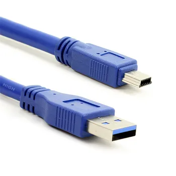 USB 3.0 A мъжки към мини 10Pin B удължителен кабел USB 3.0 A мъжки към мини USB кабел 0.3M / 0.6M / 1M / 1.5M / 1.8M / 3M / 5M 1FT 2FT 5FT 6FT