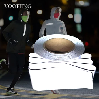 VOOFENG Висока интензивност двойни страни отразяващ плат шиене на дрехи работно облекло рефлектор предупредителна лента за безопасност