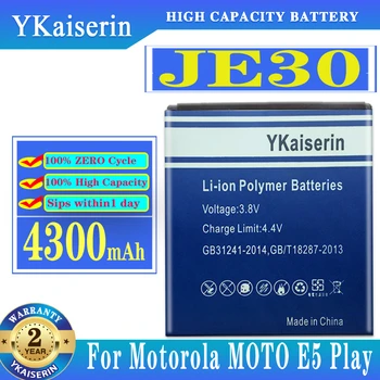 YKaiserin 4300mAh JE30 батерия за подмяна на мобилен телефон за Motorola MOTO E5 Play E5Play Интелигентни мобилни батерии батерия