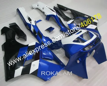ZX6R 1997 Обтекатели за Kawasaki Ninja ZX 6R синьо бяло 94 95 96 97 ZX6R ZX-6R 1994 1995 1996 1997 ABS обтекател комплект