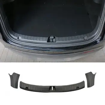 Аксесоари против надраскване за Tesla Модел Y Протектор за броня на багажника Предпазител на перваза Заден товарен праг Мат Pad Boot Bar TPE ABS капак