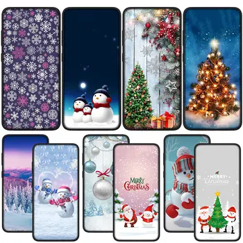 Весела Коледа снежно дърво снежен човек декорация покритие за Samsung Galaxy A02 A03 A01 A11 A42 A70 S7 Edge j6 j8 j7 j2 j5 Prime Case