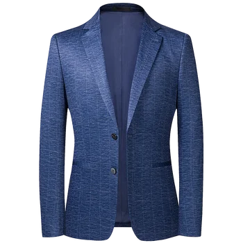 Висококачествен блейзър мъжки британски стил джентълмен прост случаен работен бизнес елит елегантен мода парти тънък годни яке