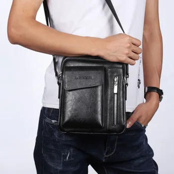 Висококачествена мъжка чанта PU кожена чанта капацитет мъже куриерски чанти голяма пазарска чанта ретро crossbody чанти случайни мъже рамо чанти