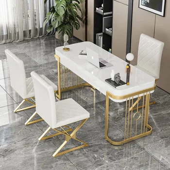 Всекидневна Скандинавски луксозен стол за хранене Модерен офис стол от неръждаема стомана Облегалка Приемни столове Мебели за дома на закрито