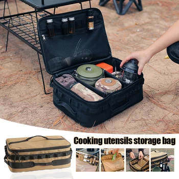 Готварска печка Печка за съхранение чанта Къмпинг газова печка Canister Pot Чанти за носене на открито Голям капацитет Crash-Proof Picnic Cover чанта за съхранение