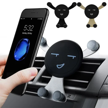 Държач за телефон за кола Air Vent Clip Стойка за монтиране на смартфон Гравитационна поддръжка за iPhone Xiaomi HuaweiSamsung Универсална GPS стойка в кола