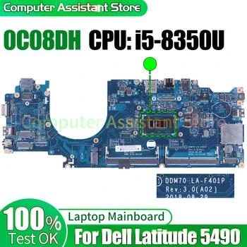 За Dell Latitude 5490 Лаптоп Дънна платка DDM70 LA-F401P 0C08DH SR3L9 i5-8350U 100% тест Дънна платка за преносими компютри