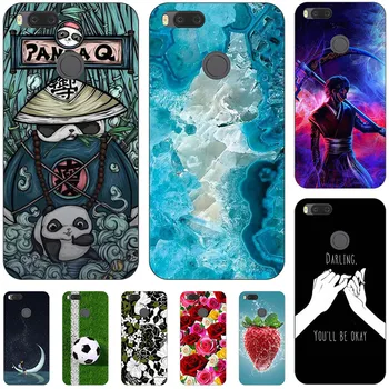 За Xiaomi Mi5X Mi 5X За Xiaomi Mi A1 Soft TPU капак Cool аниме Catoon телефонни калъфи цвете футбол защитна обвивка
