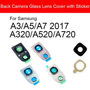 Задна задна камера стъклен обектив стикер лепило за Samsung Galaxy A3 A5 A7 2017 A320 A520 A720 камера стъкло обектив капак ремонт части