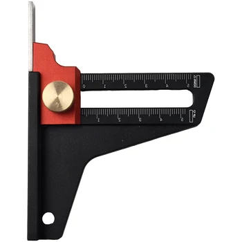  Измерване на дълбочината Регулиране на височината на габарита за маса за трион за дървообработващ инструмент Метрична скала Владетел машина за подстригване