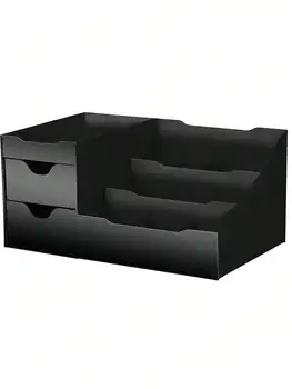 Изчистени дизайни Органайзер за козметика с чекмеджета — аксесоари (черен)