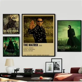 Класически американски филм Матрицата плакат Крафт хартия реколта плакат стена изкуство живопис проучване естетическо изкуство стена стикери