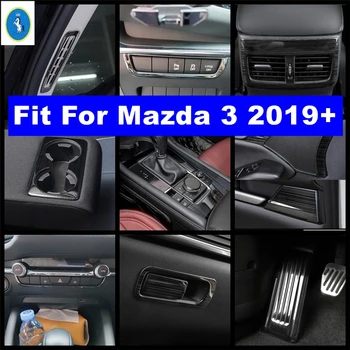 Купа за врати / Опора за крака / Светлина за глава / Контролен панел на скоростната кутия Корица за Mazda 3 2019 - 2023 Интериорни аксесоари с черна четка