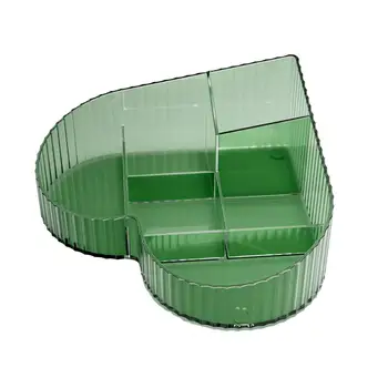 Лесен за почистване козметичен контейнер Пластмасова любовна сърдечна козметична кутия за съхранение Органайзер за грим с много отделения за баня