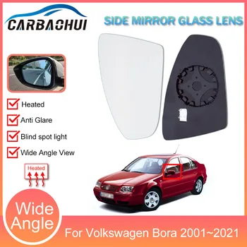 Ляво дясно отопляемо сляпо петно предупредително крило задно огледално стъкло за Volkswagen Bora 2001 ~ 2014 2015 2016 2017 2018 2019 2020 2021