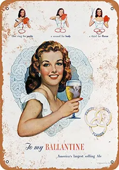 Метален знак - Ballantine Ale & Beer - Vintage Look 2