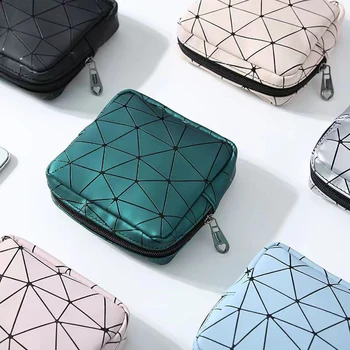 Многофункционален геометричен модел санитарна подложка чанти за многократна употреба салфетка организатор жени подложка торбичка чанти преносими грим чанти