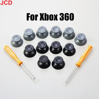 Нов 7бр/комплект Черно сиво 3d аналогов стик за Xbox 360 контролер палци капачки за X кутия 360 геймпад ремонт части с инструмент