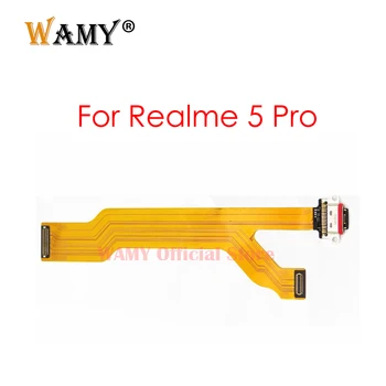 Нов USB зарядно конектор Flex кабел за OPPO Realme 5 Pro USB зареждане док PCB съвет Flex кабел ремонт части