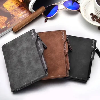 Нов дизайн портфейл мъже мека кожа портфейл с подвижни слотове за карти многофункционални мъже цип портфейл чанта мъжки съединител Carteras