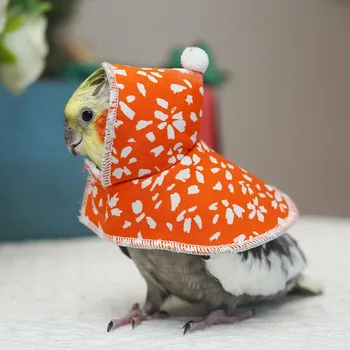 Нова година папагал наметало малки наметало птица дрехи двойно удебелени студено топло Xuanfeng вън облекло папагал доставки