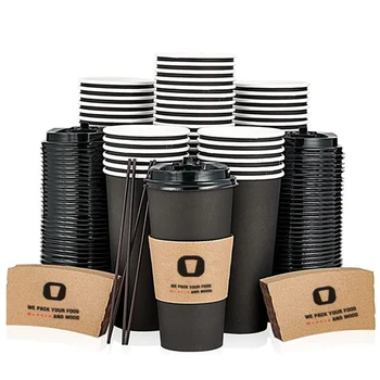 Персонализиран продуктLOKYO персонализирано лого кафене за вкъщи опаковка за еднократна употреба еспресо чаша за кафе хартиени чаши комплект с
