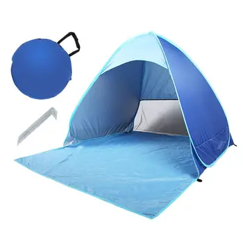 Плажна палатка със слънцезащита Anti UV SPF 50+ за 2-4 семейна, изскачаща плажна палатка