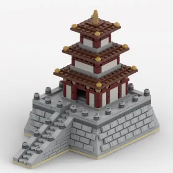 Повдигната пагода / Малък храм на висока тераса сграда играчки комплект 665 броя MOC
