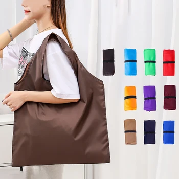 Преносима пазарска чанта за супермаркет Сгъваема пазарска чанта за многократна употреба Удебелена чанта за пътуване за хранителни стоки Екологична чанта с едно рамо