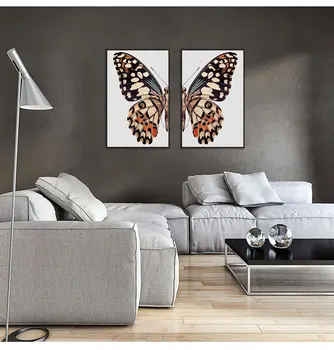 Реколта пеперуда платно живопис стена изкуство дома декорация скандинавски плакати и отпечатъци без рамки картини за хол