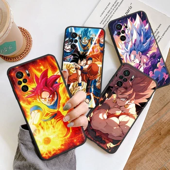 Седем топки и дракони Телефон за Redmi NOTE 10 10S 4G аниме покритие за Redmi Note 10S Dragon Ball Goku Cool Черно удароустойчива чанта