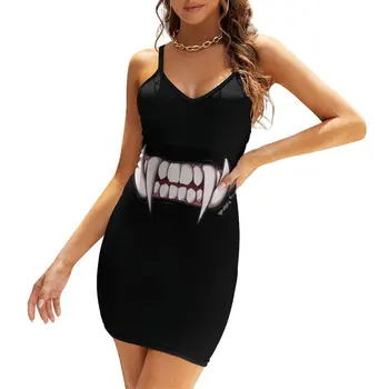 Секси рокля на жена рокли вампир чудовище зъби Дамски прашка рокля случайни графични коктейли смешно новост