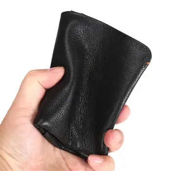 Супер мек мъжки портфейл естествена кожа ултратънка мода къса чанта за мъжки рожден ден подарък за мъже съпруг лична карта портфейли