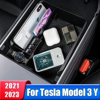 Централна конзола Подлакътник Кутия за съхранение Централна конзола Флокиране Организатор Тава за Tesla Модел 3 Модел Y 2021 2022 2023 Аксесоари