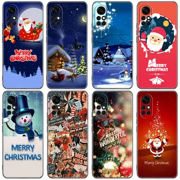 Честит сняг Коледа телефон случай за Huawei Honor 50 Mate 30 20 10 Lite 40 Nova 9 8 Pro Y60 30S 8i 7i 7SE 5T Premium Cover