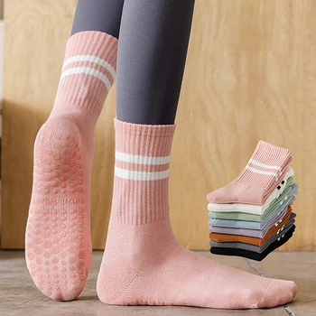 Чехли чорапи за жени без хлъзгане плъзгащи се чорапи с дръжки за жени йога чорап нехлъзгащи дръжки сцепление чорап пилатес чорап