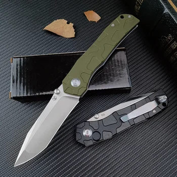 Широкоров D2 Blade G10 дръжка тактически сгъваем нож открит EDC самозащита спасителен нож лесно отворен спасителна екипировка, зелен/черен