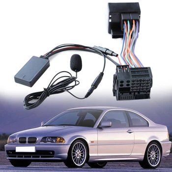 кабелен адаптер Аудио кабел 10Pin AUX IN аудио кабелен адаптер за BMW E46 3 Series Radio Bluetooth-съвместим Издръжлив
