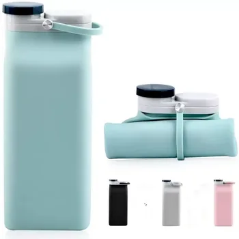 силиконова бутилка за вода спортни бутилки, преносими за къмпинг спорт на открито
