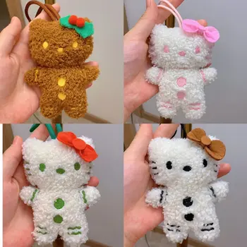 сладък Hello Kitty Sanrio ключ висулка джинджифил чанта каишка кола закачалка четири цвята на разположение плюшена кукла действие фигура момиче